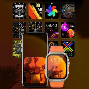 Ip68 Waterproof Bluetooth Smart Watch Health Monitor - Orange - Image 4