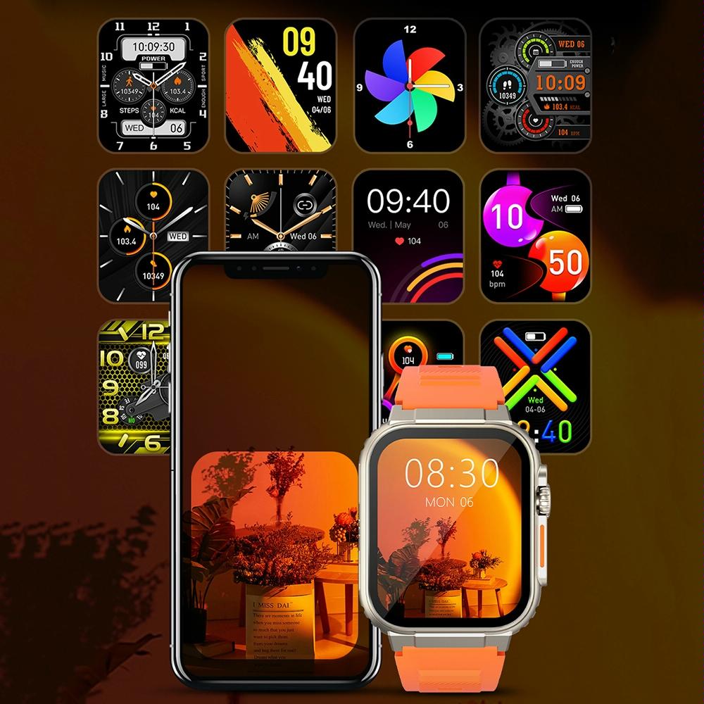 Ip68 Waterproof Bluetooth Smart Watch Health Monitor - Orange - Image 4