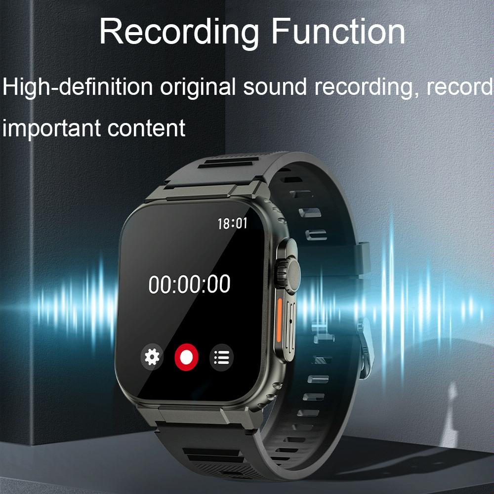 Ip68 Waterproof Bluetooth Smart Watch Health Monitor - Orange - Image 12