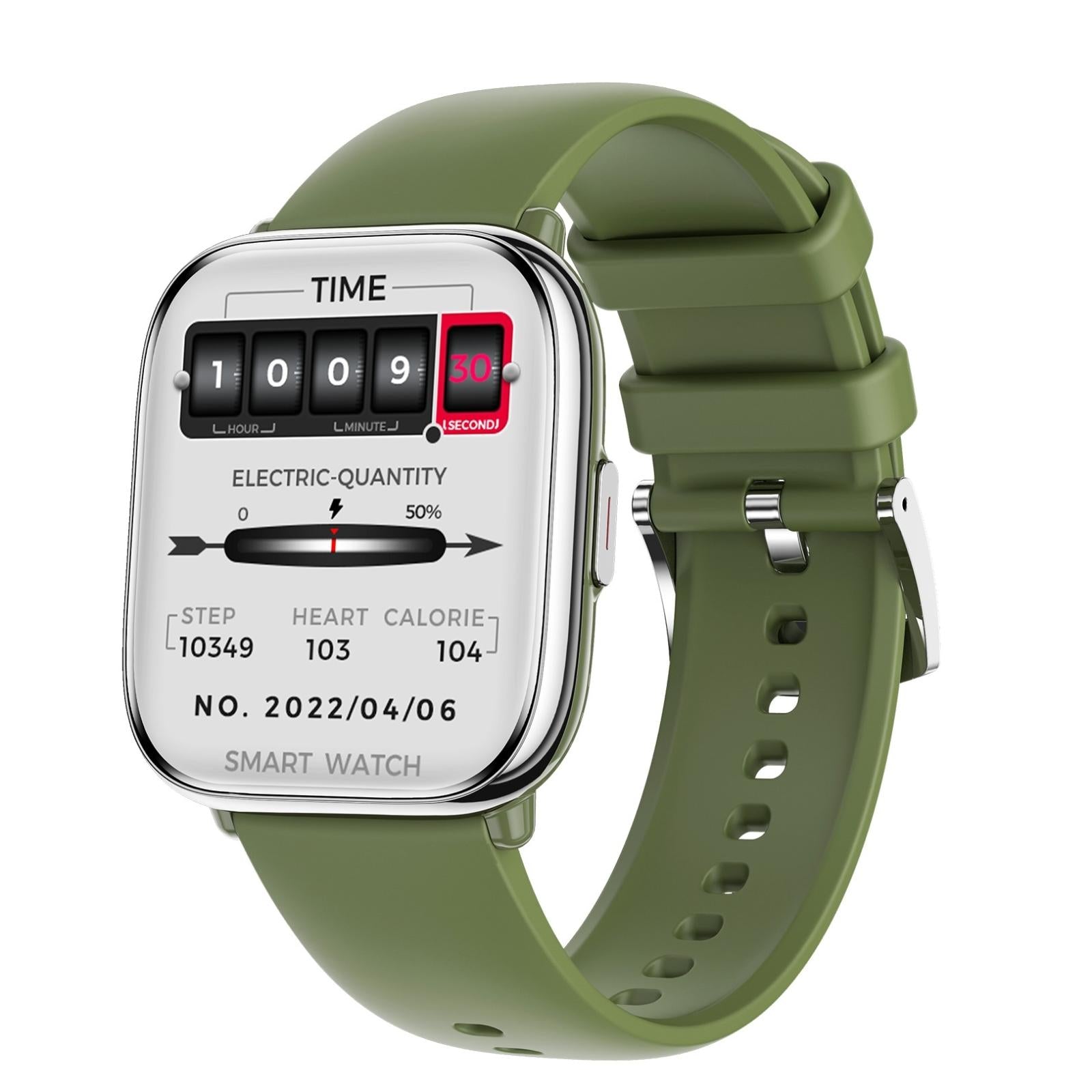 Waterproof Smart Watch With Blood Oxygen Monitoring - Ip68 - Green - Image 2