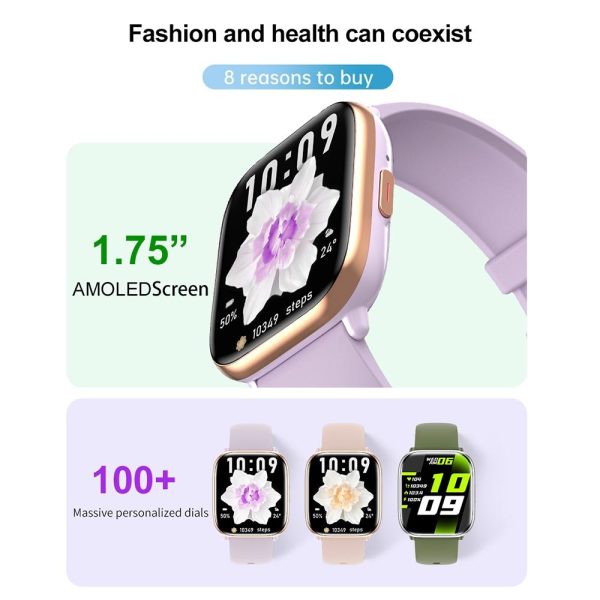Waterproof Smart Watch With Blood Oxygen Monitoring - Ip68 - Green