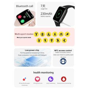 Waterproof Smart Watch With Blood Oxygen Monitoring - Ip68 - Green - Image 7