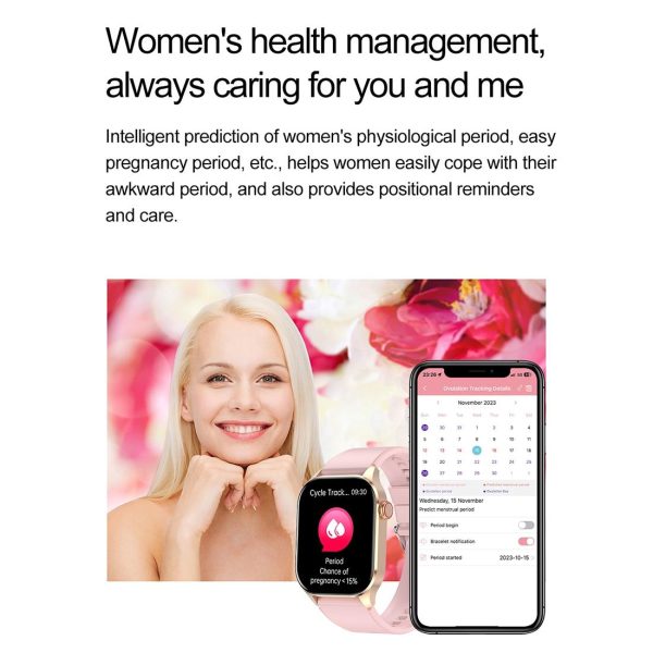 Waterproof Smart Watch With Bluetooth And Blood Oxygen Monitoring - Ip68 - Blue