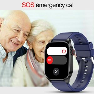 Waterproof Smart Watch With Bluetooth And Blood Oxygen Monitoring - Ip68 - Blue - Image 6