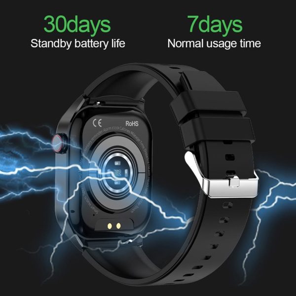 Waterproof Smart Watch With Bluetooth And Blood Oxygen Monitoring - Ip68 - Blue