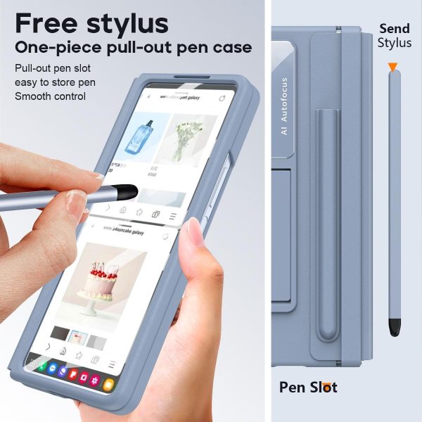 For Samsung Galaxy Z Fold4 5G Full Coverage Pc Case With Pen - Blue
