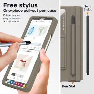For Samsung Galaxy Z Fold4 5G Full Coverage Pc Case With Pen - Blue - Image 11