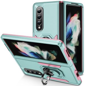 For Samsung Galaxy Z Fold4 5G Shockproof Case With Holder - Pc Tpu - Blue - Image 10