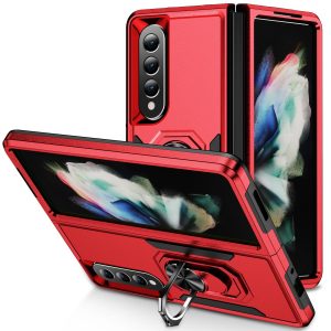 For Samsung Galaxy Z Fold4 5G Shockproof Case With Holder - Pc Tpu - Blue - Image 14