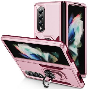 For Samsung Galaxy Z Fold4 5G Shockproof Case With Holder - Pc Tpu - Blue - Image 15