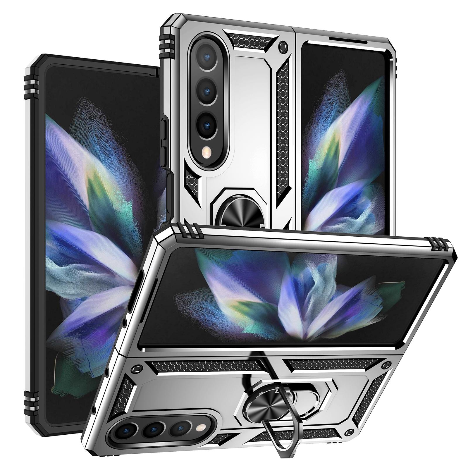 For Samsung Galaxy z Fold4 5G Tpu & Pc Shockproof Phone Case - Black - Image 2