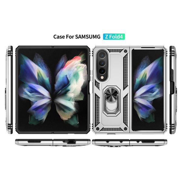 For Samsung Galaxy z Fold4 5G Tpu & Pc Shockproof Phone Case - Black