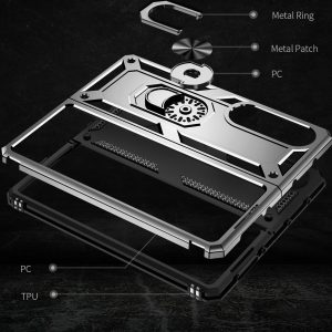 For Samsung Galaxy z Fold4 5G Tpu & Pc Shockproof Phone Case - Black - Image 8