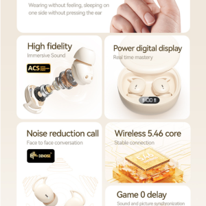 Black Sleep Earphones - Ultra-Comfortable Mini In-Ear Headphones - Image 3