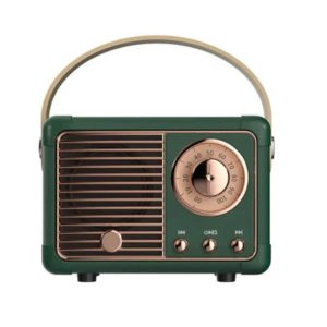 Green Retro Bluetooth Speaker - Portable Mini Wireless Speaker with Vintage Radio Design (Product size: 7x11x5cm)