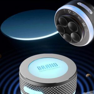 Pink Bone Conduction Vibration Bluetooth Speaker - TWS Stereo, LED, Surface Sound - Image 3