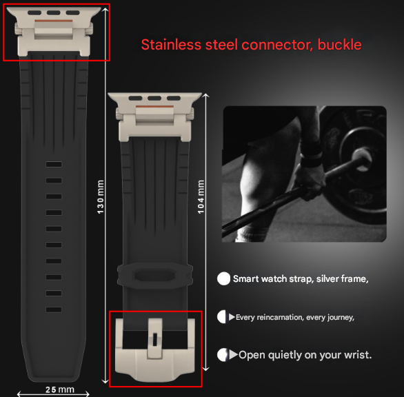 Olive Green Rugged Tactical Silicone Strap for Apple Watch Ultra & Series - Heavy-Duty Metal Clasp