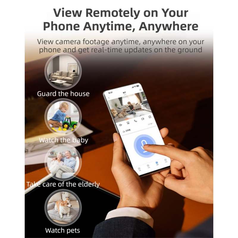 Wireless WiFi Security Camera(5.4x5.4x9CM) - 1080P HD Infrared Night Vision Indoor/Outdoor Surveillance, Phone Remote View,  and Two-Way Audio & AI Human Detection Alarm - Image 5