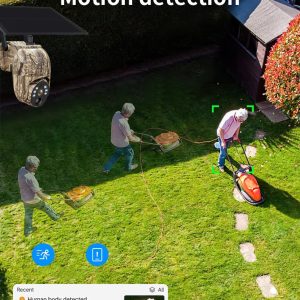 4MP Solar Security Camera Wireless WiFi Camouflage Wood Texture PTZ Outdoor Surveillance for Garden and Farm - Image 7