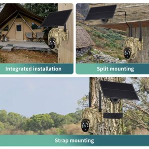 4MP Solar Security Camera Wireless WiFi Camouflage Wood Texture PTZ Outdoor Surveillance for Garden and Farm - Image 10