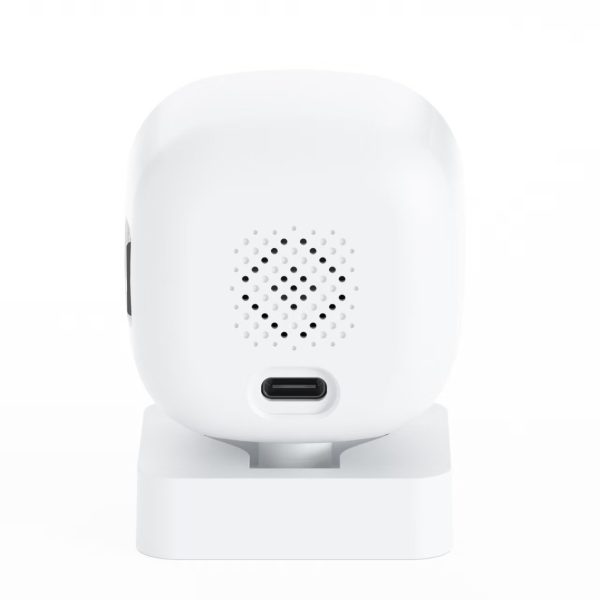 White Smart Indoor Security Camera 3MP HD WiFi Wireless Monitor with Night Vision Two-Way Audio & Motion Detection Ideal for Baby Pet & Home Office