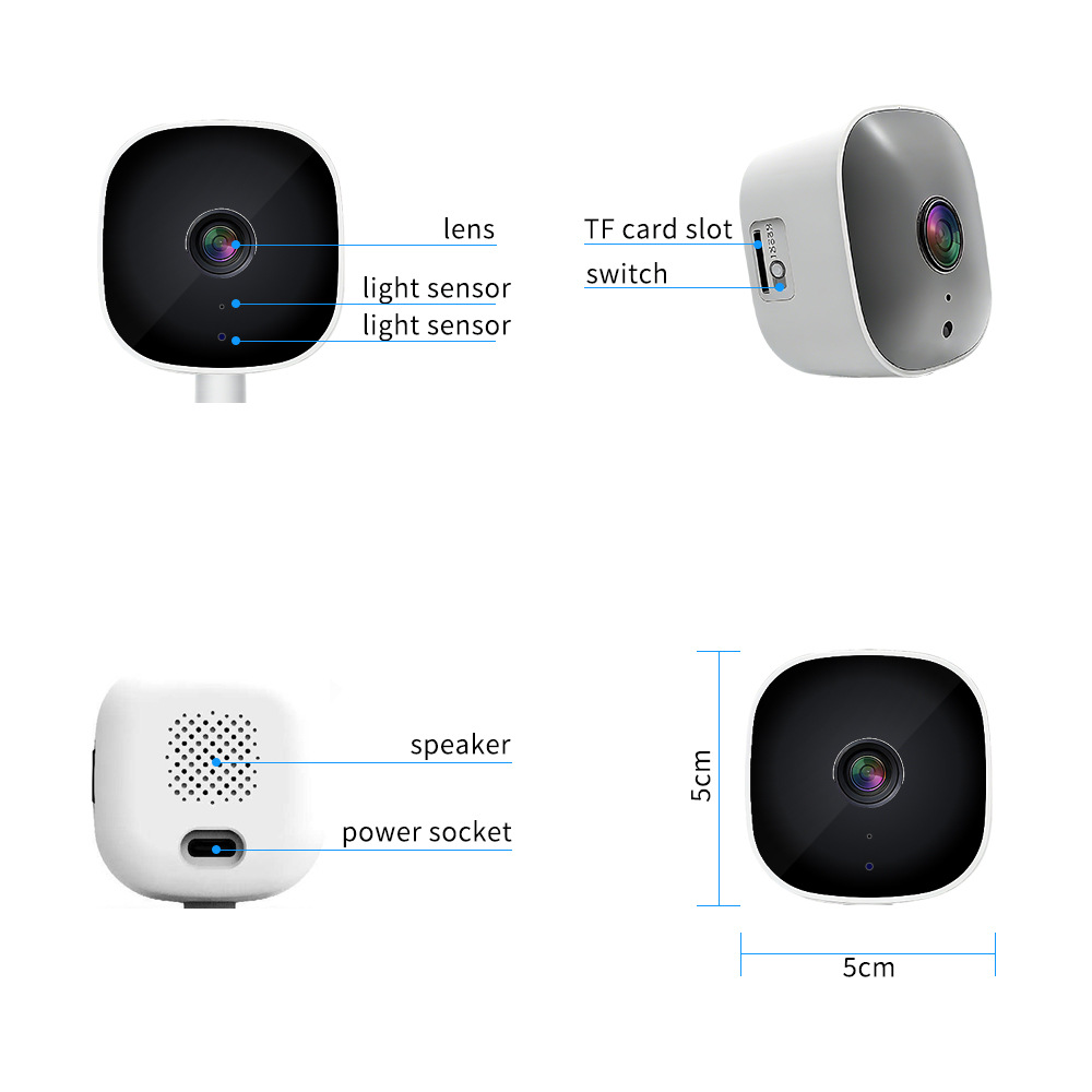 White Smart Indoor Security Camera 3MP HD WiFi Wireless Monitor with Night Vision Two-Way Audio & Motion Detection Ideal for Baby Pet & Home Office - Image 4