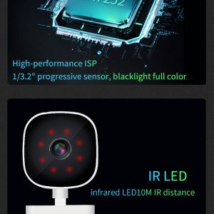 White Smart Indoor Security Camera 3MP HD WiFi Wireless Monitor with Night Vision Two-Way Audio & Motion Detection Ideal for Baby Pet & Home Office - Image 8