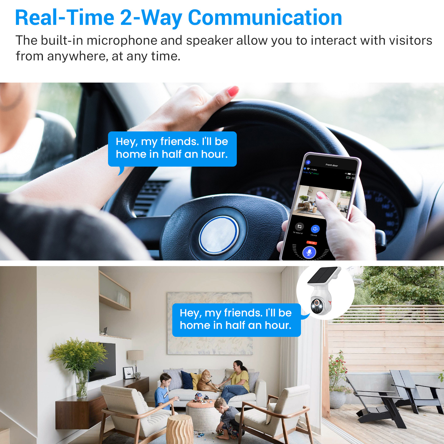 Camouflage Color Powered Outdoor Security Camera 1080P - Wireless Smart Home PTZ CCTV with Two-Way Audio, IP65 Waterproof & Colour Night Vision - Image 5