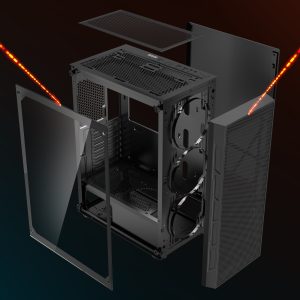 VEVOR Mid-Tower ATX PC Gaming Case Computer Case Box with 3 x 120 mm ARGB Fans - Image 8