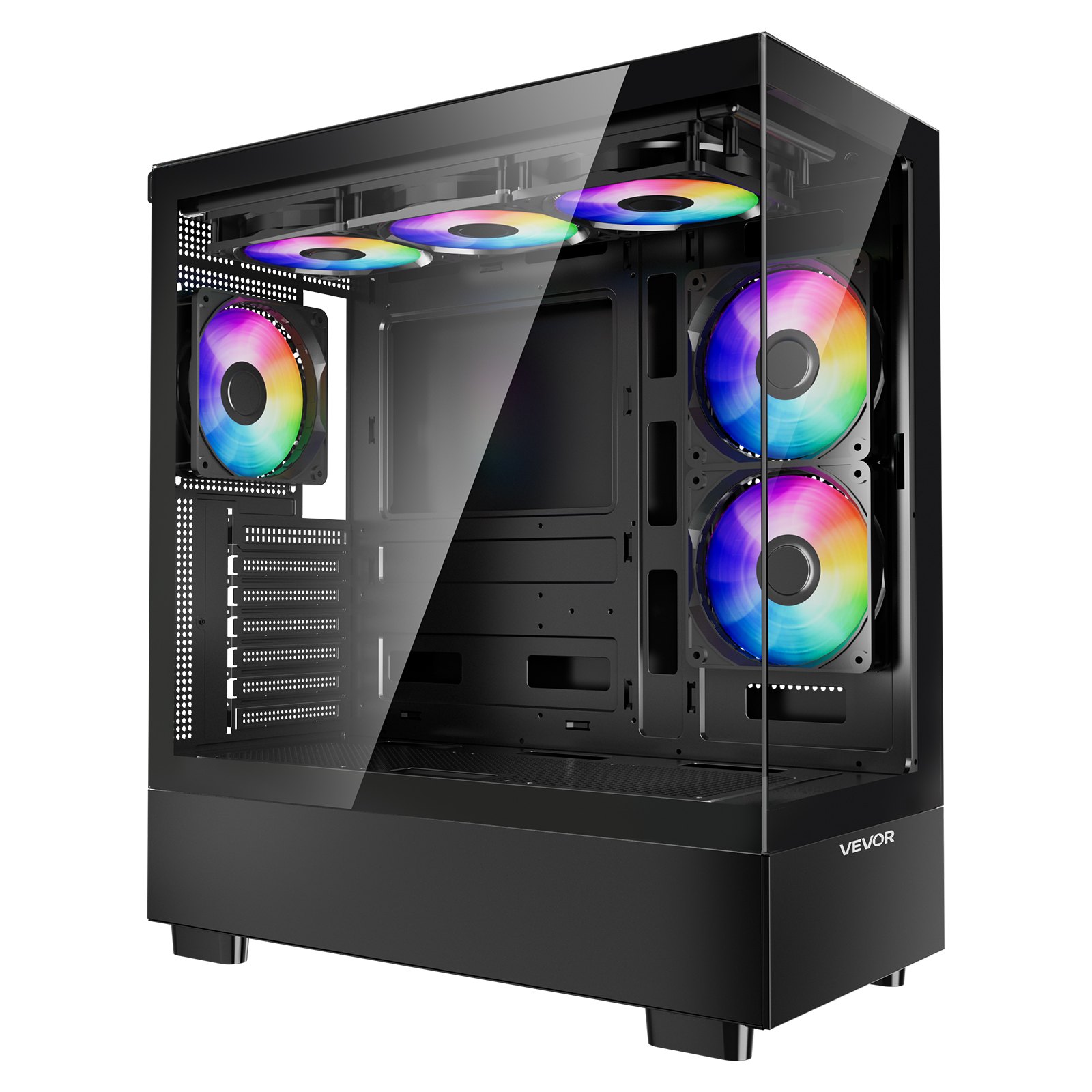 VEVOR Mid-Tower ATX PC Gaming Case Computer Case with 6 x 120 mm PWM ARGB Fans - Image 9