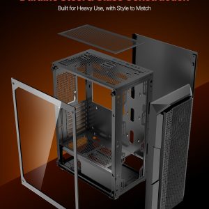 VEVOR Mid-Tower ATX PC Gaming Case Computer Case Box with 4 x 120 mm ARGB Fans - Image 6