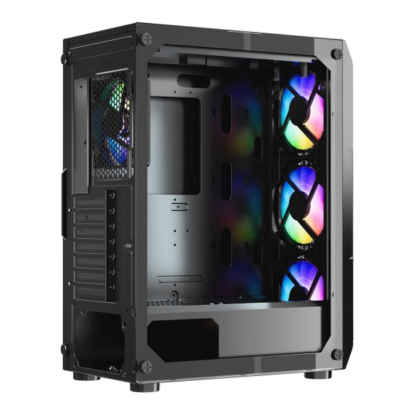 VEVOR Mid-Tower ATX PC Gaming Case Computer Case Box with 4 x 120 mm ARGB Fans