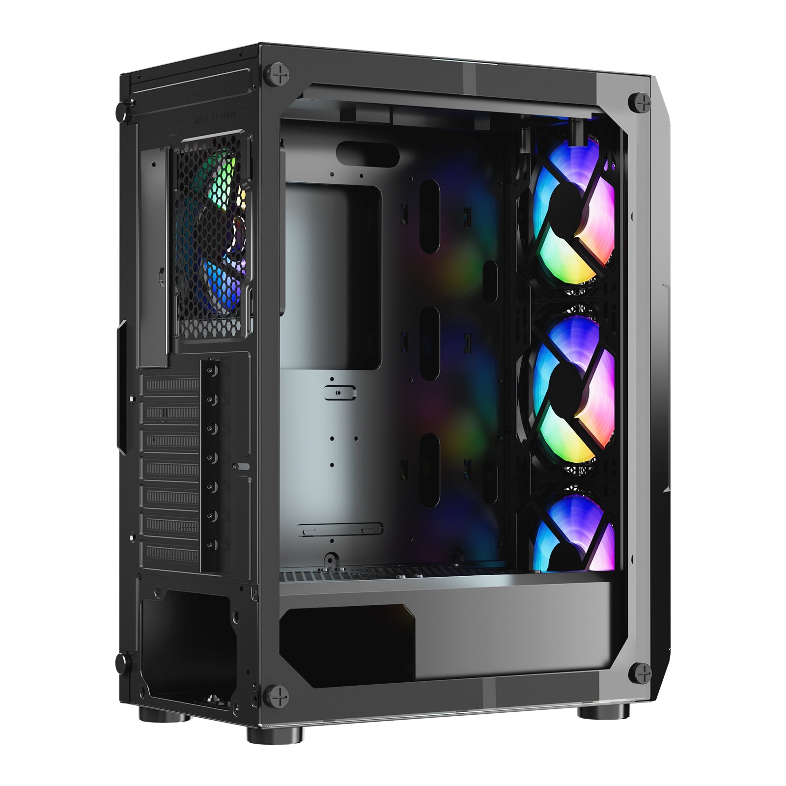 VEVOR Mid-Tower ATX PC Gaming Case Computer Case Box with 4 x 120 mm ARGB Fans - Image 11
