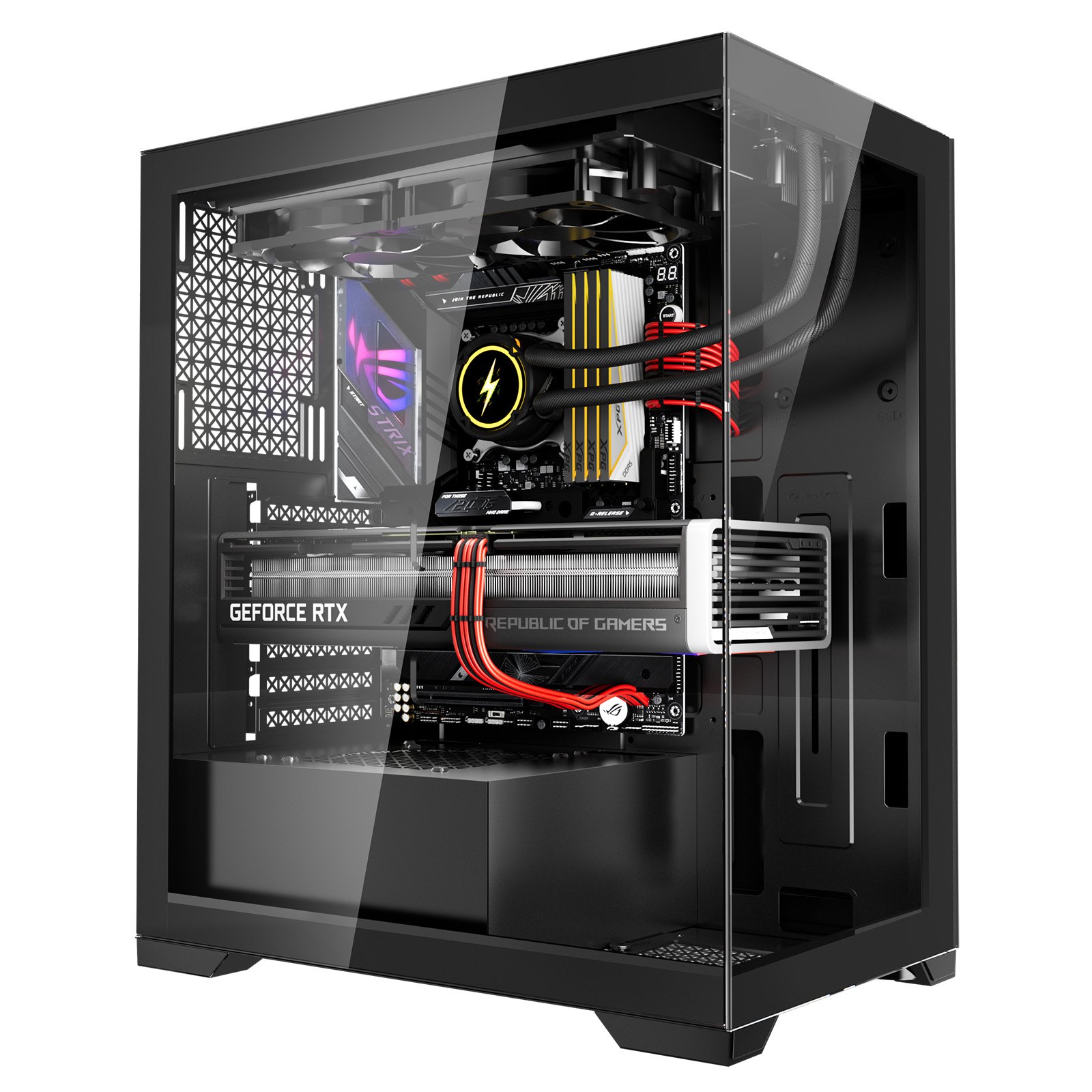 VEVOR PC Gaming Case Mid-Tower Computer Case with 2 Fans for ATX Motherboard - Image 9