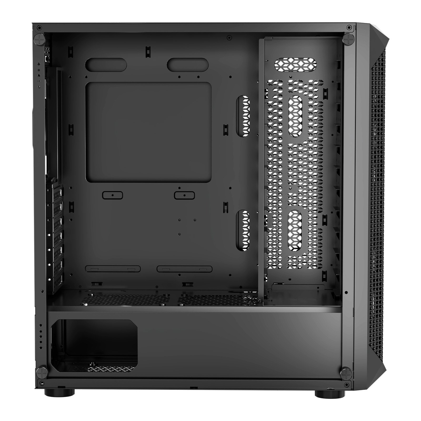 VEVOR PC Gaming Case, Mid-Tower, Computer Case with High-Airflow Tempered Glass Panel, Dust Filter, 4 x 120 mm Fans, Cable Management, for GPU up to 270 mm in Length, Compatible with ATX/M-ATX/ITX - Image 10