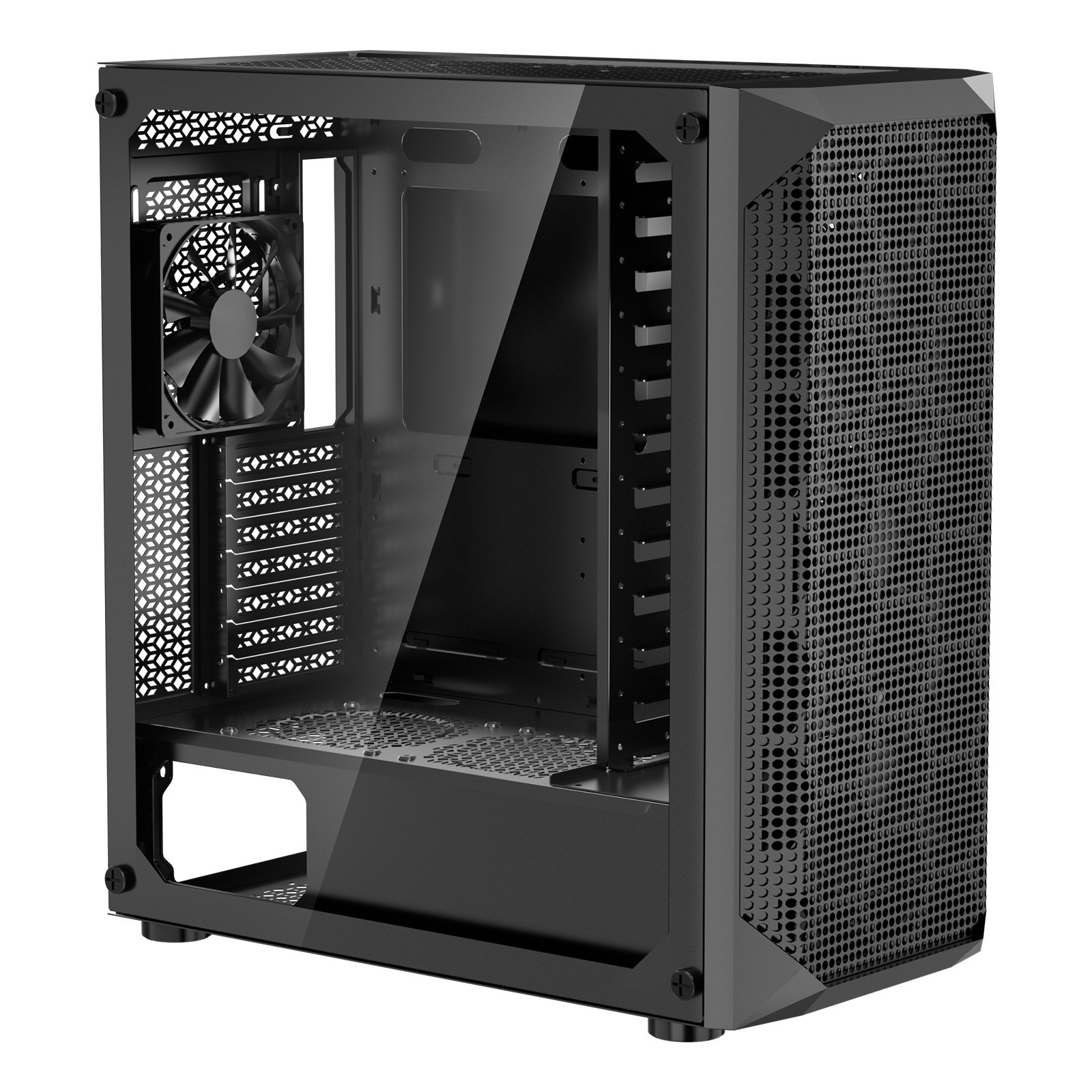 VEVOR PC Gaming Case, Mid-Tower, Computer Case with High-Airflow Tempered Glass Panel, Dust Filter, 4 x 120 mm Fans, Cable Management, for GPU up to 270 mm in Length, Compatible with ATX/M-ATX/ITX - Image 11